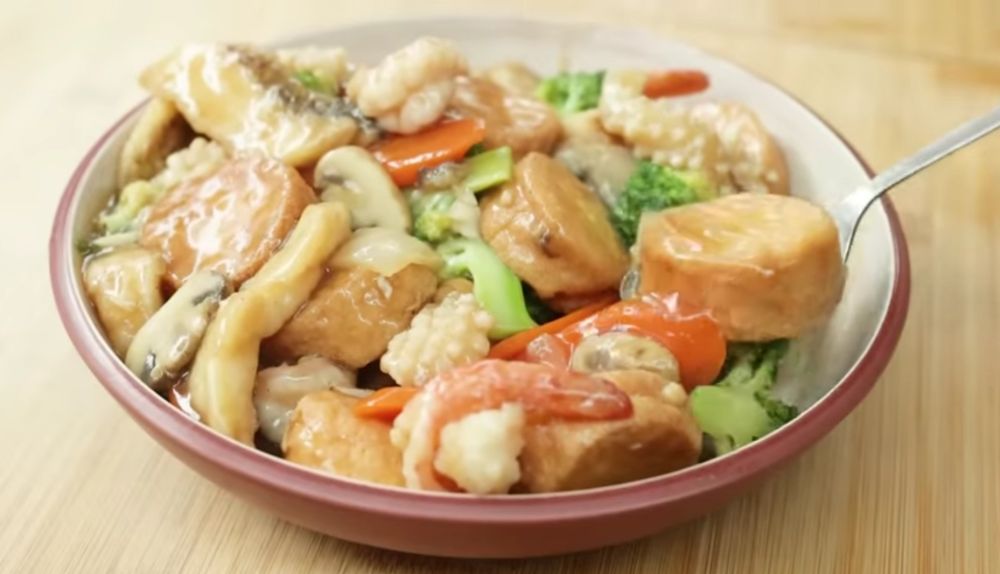 Resep Sapo Tahu Seafood ala Chinese Resto, Full Protein dan Sayur