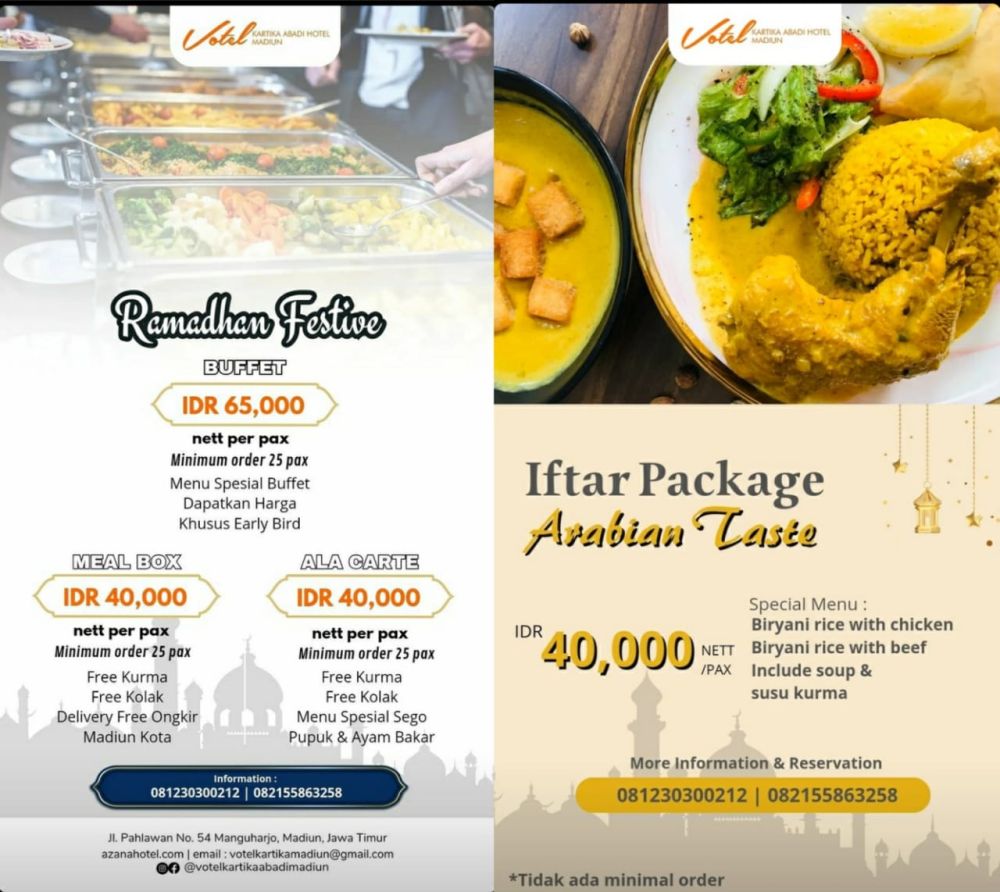 4 Promo Bukber Hotel di Madiun, Tawarkan Makan Puas