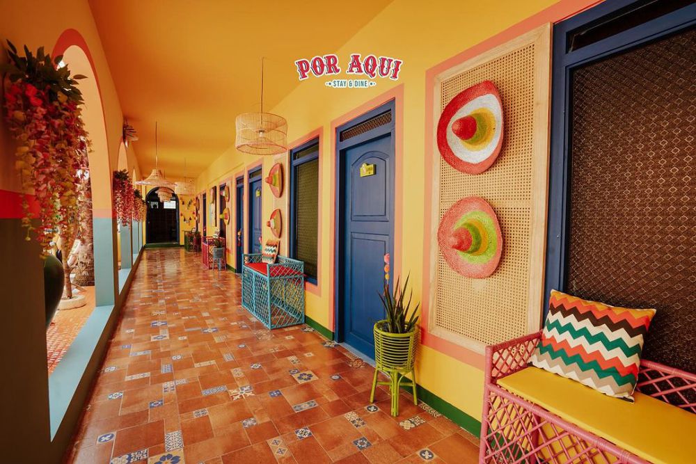 9 Potret Por Aqui Stay & Dine, Hotel Tema Mexican di Jogja