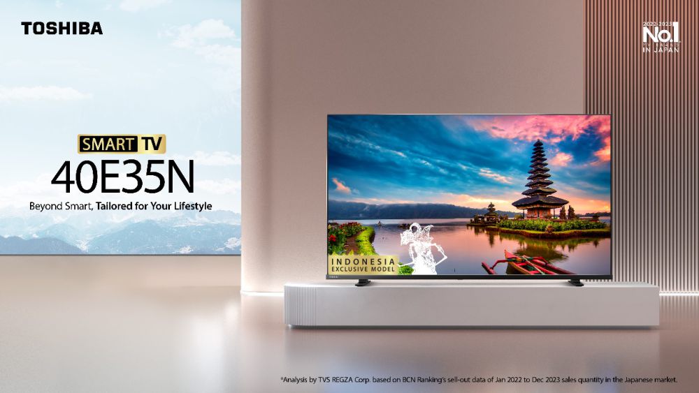 Smart TV Toshiba 40E35NP, Khusus Dibuat untuk Indonesia
