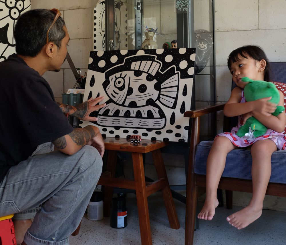 Seniman Tato Eka Sudarma Debut Pameran di Nagoya