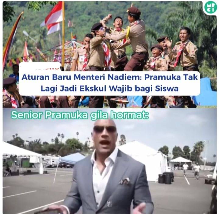 Meme Pramuka Bukan Ekskul Wajib Lagi Gak Ada Kamping