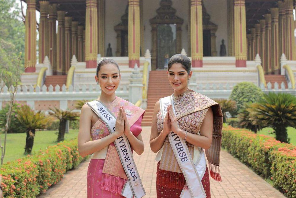 7 Potret Kunjungan Miss Universe 2023 ke Laos, Seru Abis!