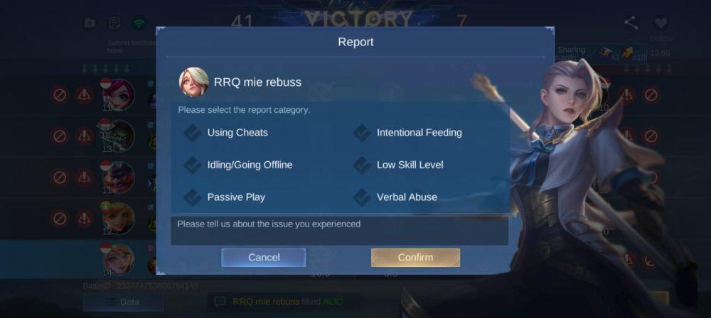 Cara mengatasi player toxic di Mobile Legends