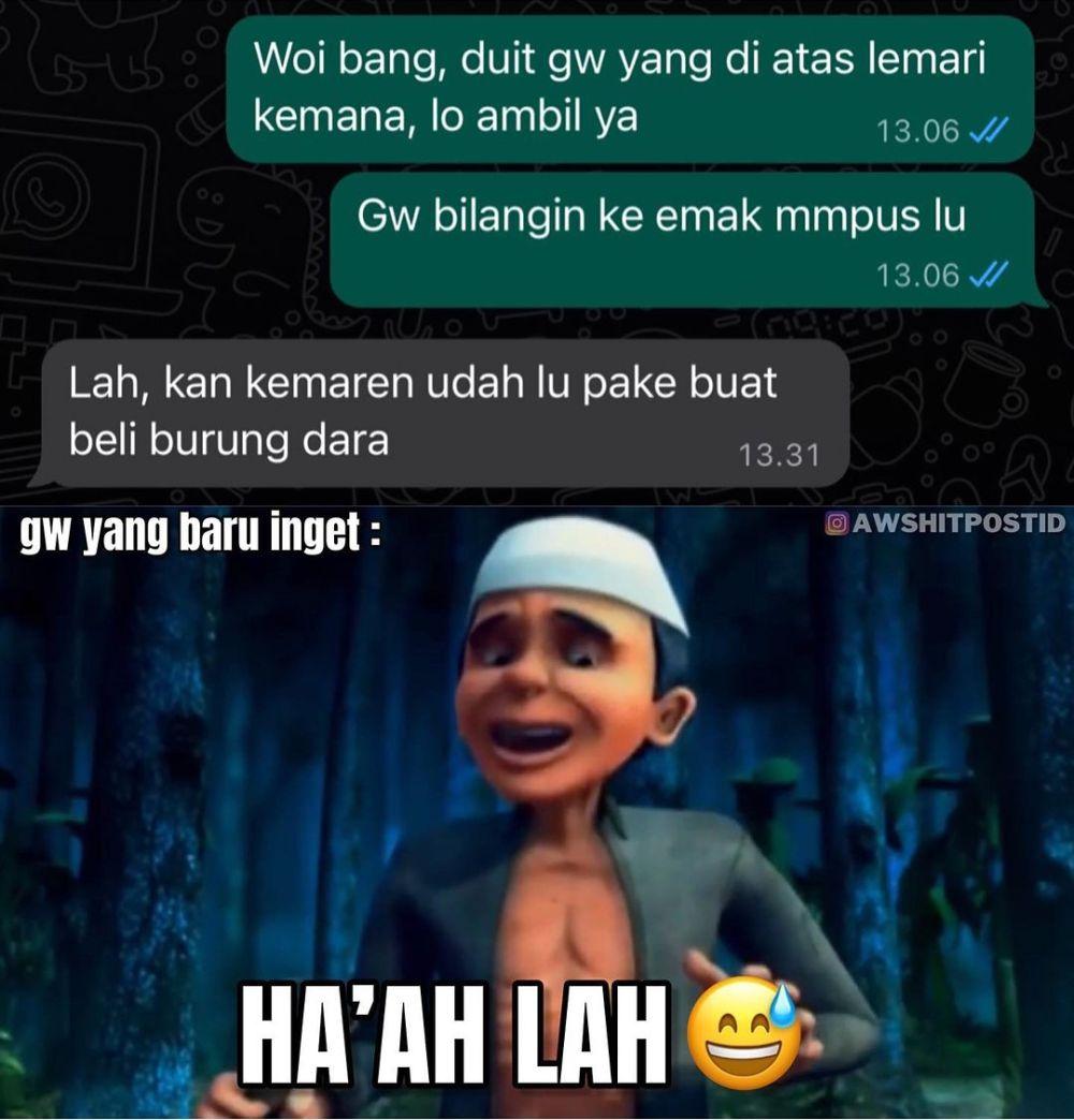 7 Meme Tok Dalang Bilang Ha-ah Lah saat Lupa Sesuatu