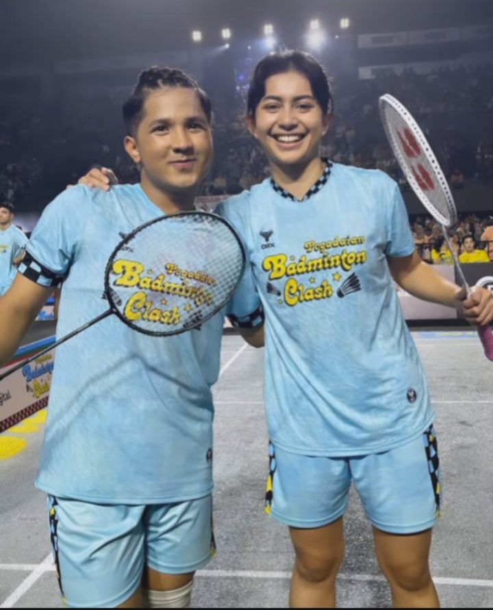 7 Momen Jirayut Dan Sintya Marisca Menang Di Badminton Clash