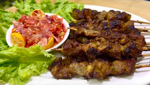 Resep Sate Maranggi Daging Kambing Sambal Matah Segar