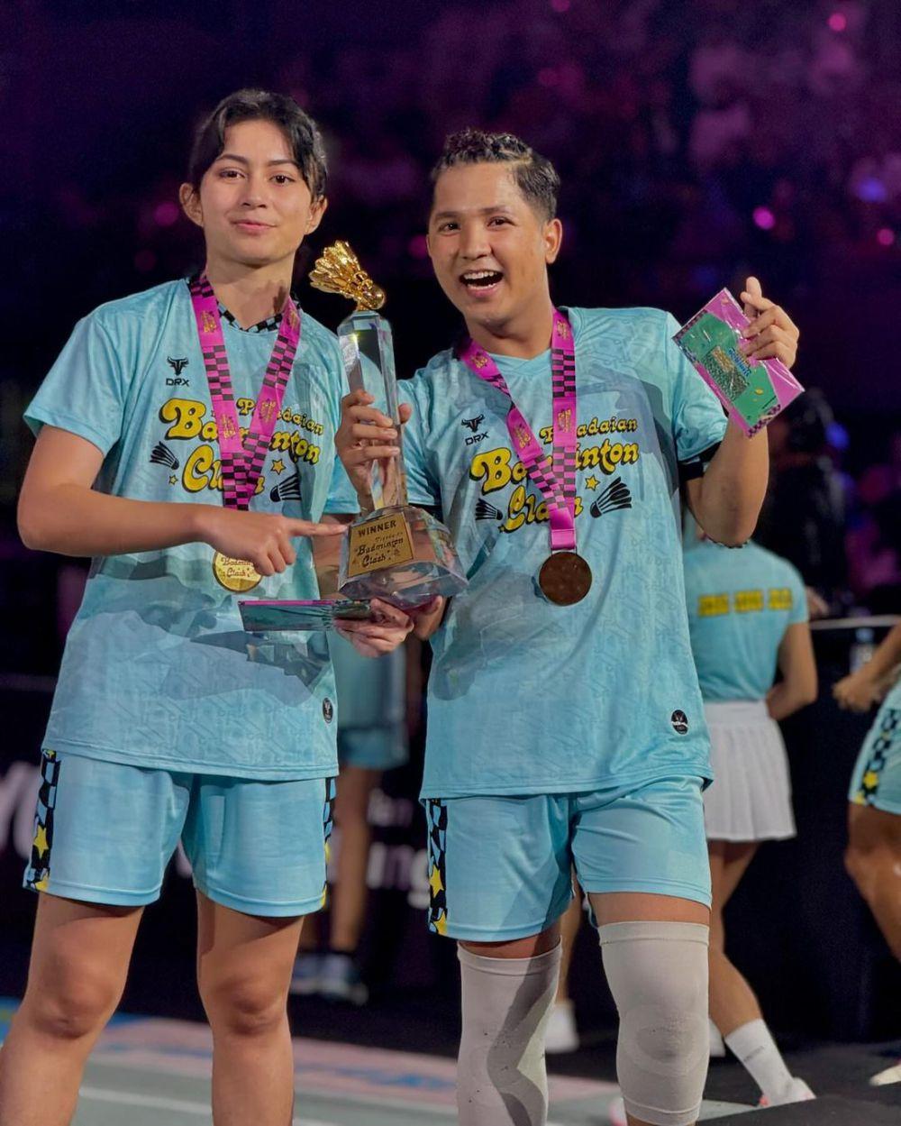 7 Momen Jirayut dan Sintya Marisca Menang di Badminton Clash