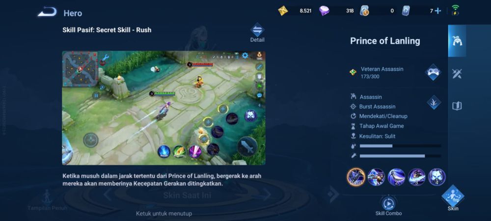 5 Fakta Hero Prince of Lanling di Honor of Kings, Mode Stealth!