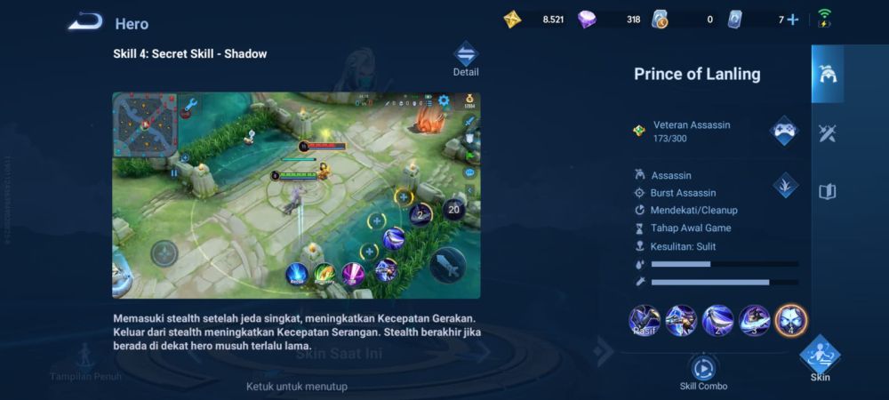 5 Fakta Hero Prince of Lanling di Honor of Kings, Mode Stealth!