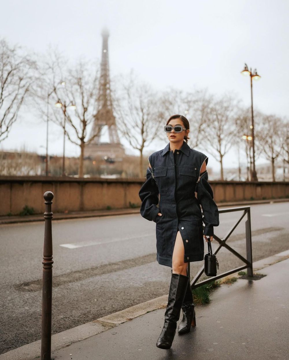 9 Ide Outfit Liburan ke Paris ala Anastasia Siantar, Fashionista!