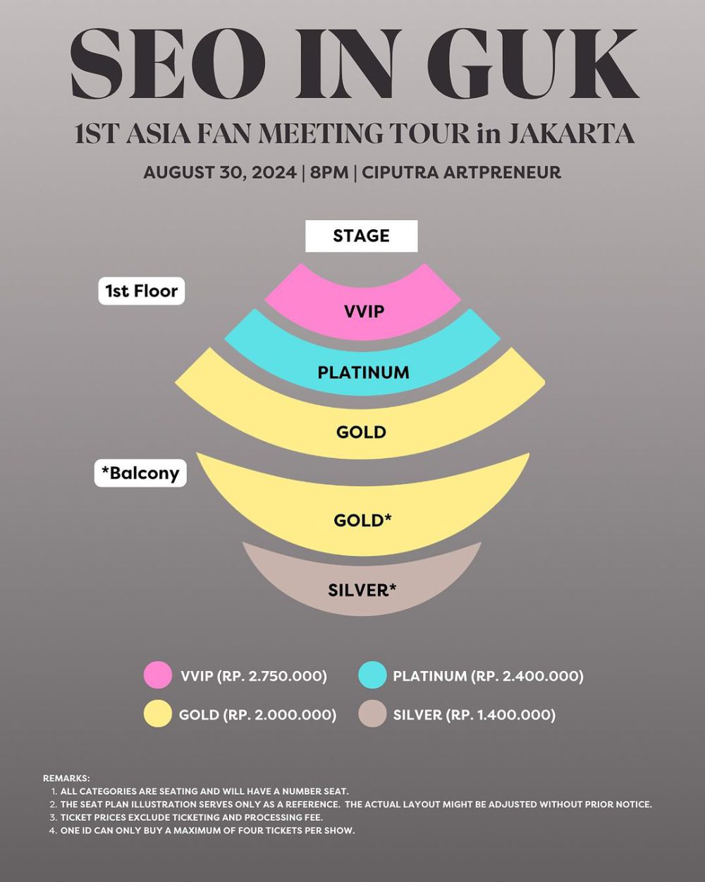 Harga Tiket Fan Meeting Seo In Guk di Jakarta, Mulai Rp1,4 Juta!