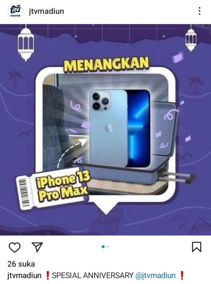 Hati-hati! Akun Instagram JTV Madiun Dibajak Penipu