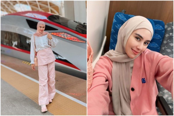 10 Potret Syahnaz Sadiqah Kenakan Hijab Sepulang Berhaji