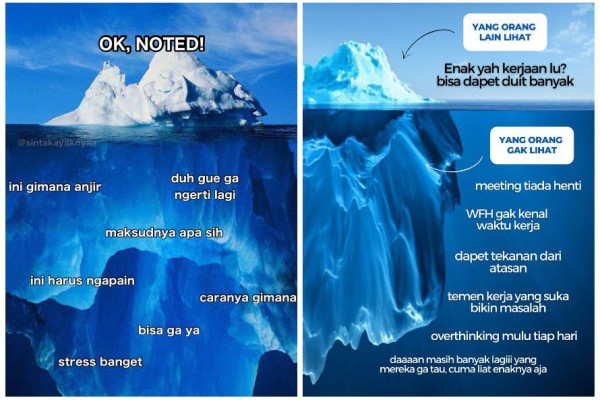 Meme Perbedaan Antara Apa yang Terlihat dan Dirasakan