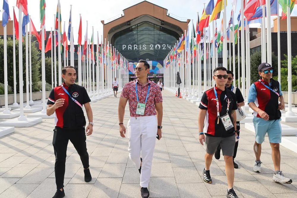 7 Potret AHY Kunjungi Rumah Garuda dan Olympic Village di Paris