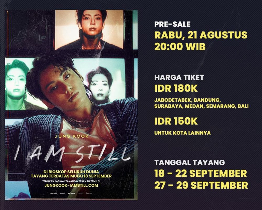 List Bioskop di Surabaya yang Memutar Film JUNG KOOK: I Am Still