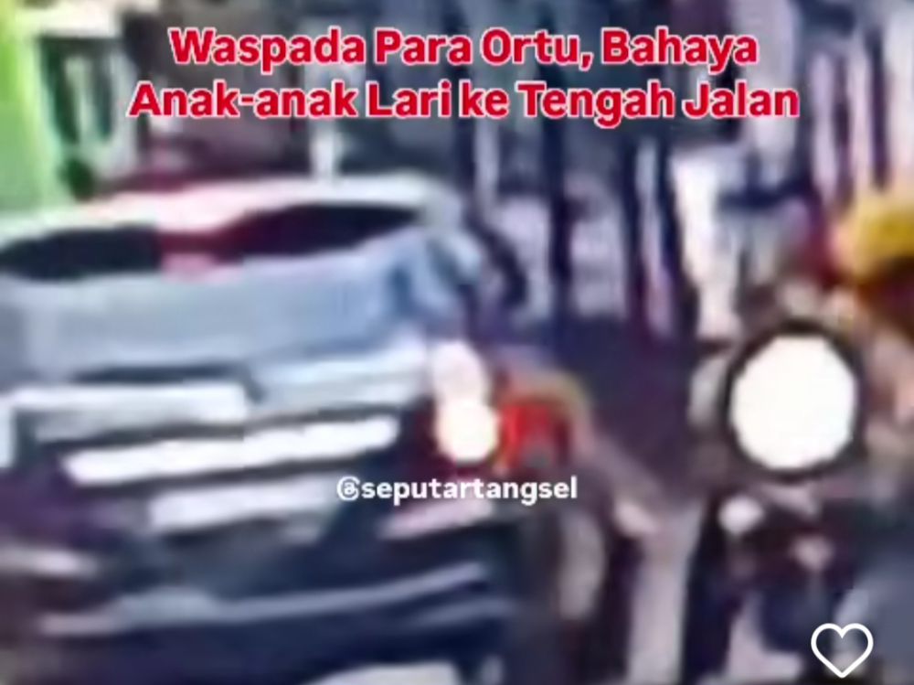 Balita Terlindas Avanza di Tangsel, Pelaku Melarikan Diri