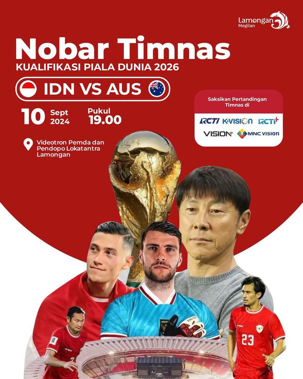 10 Spot Nobar Pilihan Timnas Indonesia vs Australia di Jatim