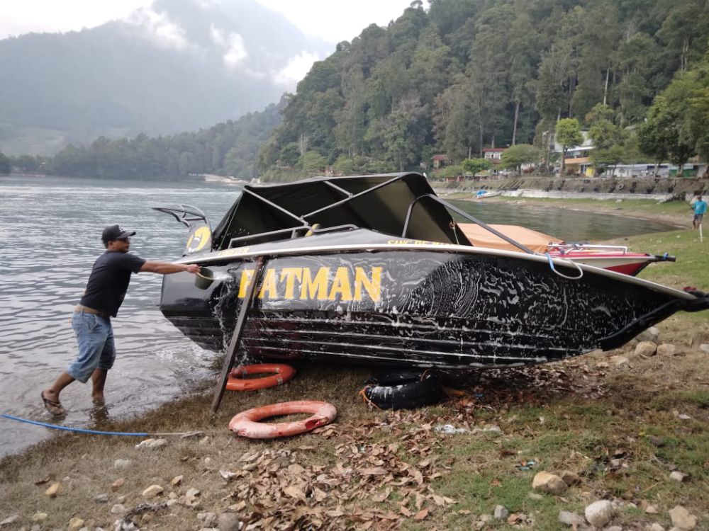 Telaga Sarangan Mengering saat Kemarau, Mirip Pantai