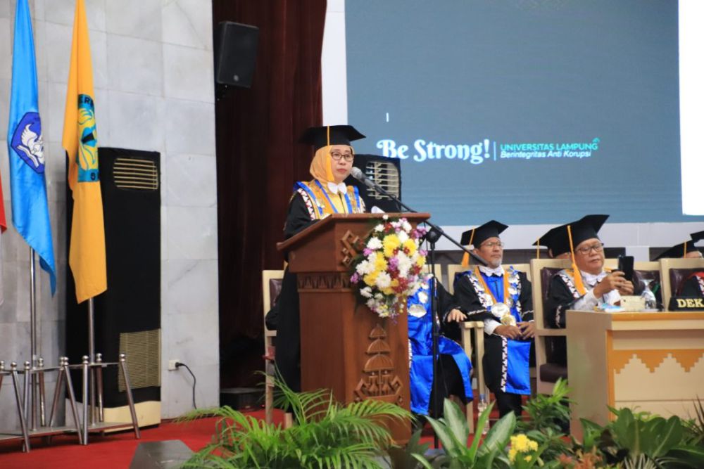 878 Mahasiswa Unila Wisuda, 39 Persen Lulus Tepat Waktu