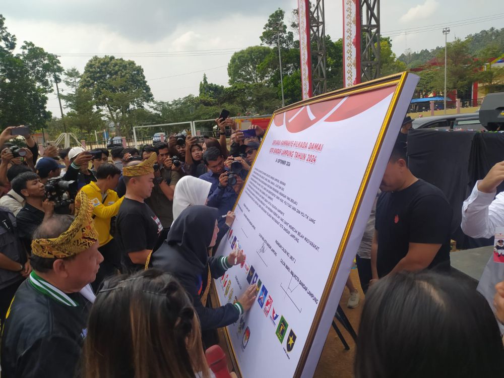 Deklarasi Kampanye Damai, Bawaslu Bandar Lampung Minta Jaga Kerukunan 