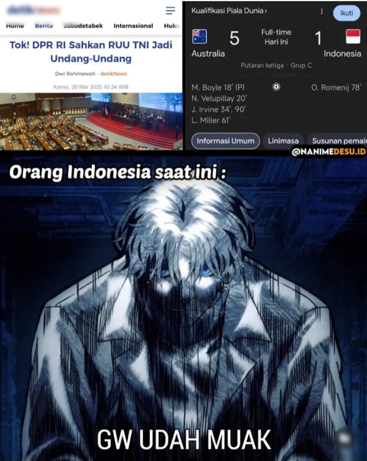 7 Meme Rakyat Indonesia Kalah dari Pemerintah dan Australia