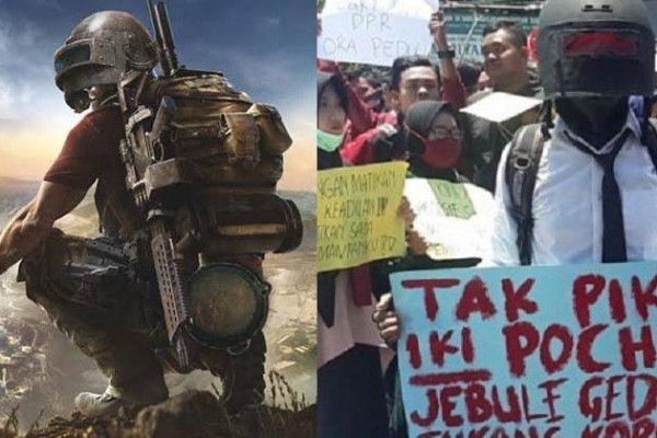 Bukan Pochinki, Cosplayer PUBG Ini Ikut Demo Mahasiswa Surabaya!