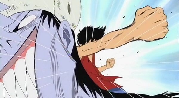Luffy punches Arlong