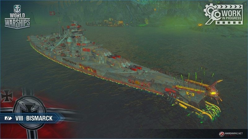 Bismarck halloween event WoWs