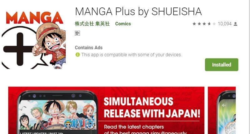 baca komik one piece - manga plus