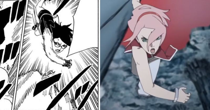 Sarada Menggunakan Gaya Bertarung Seperti Sakura di Boruto Bab 40!