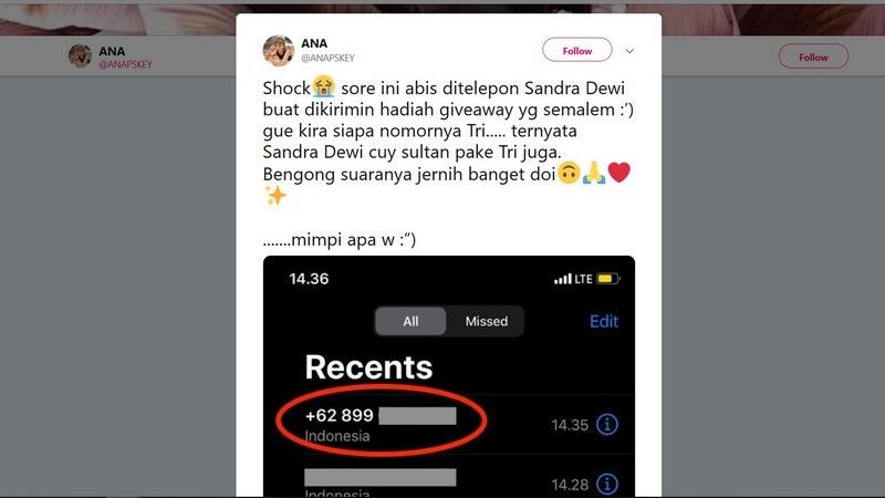 Sandra Dewi Pakai Provider Murah? Nomor HP Acuan Status Sosial?