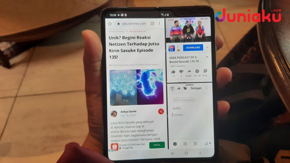 Ponsel Eksperimen 30 Jutaan? Ini Review Samsung Galaxy Fold!