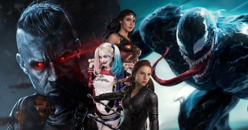 bloodshot venom 2 harley quinn black widow wonder woman dc marvel superhero movie 2020
