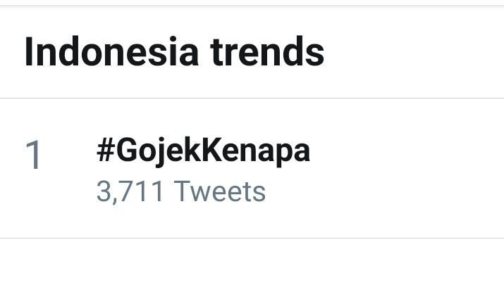Tagar #GojekKenapa Trending di Twitter, Ada Apa Sih?