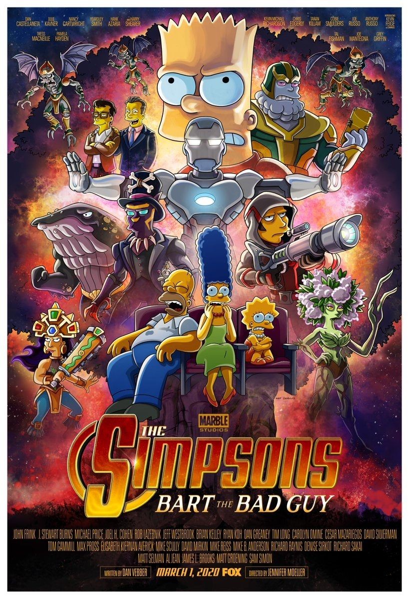 Kocak! Poster The Simpsons Ini Parodikan Avengers: Infinity War!
