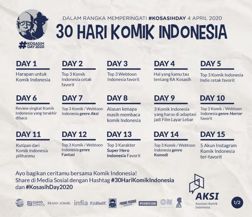 kosasih day 2020 30 hari komik indonesia