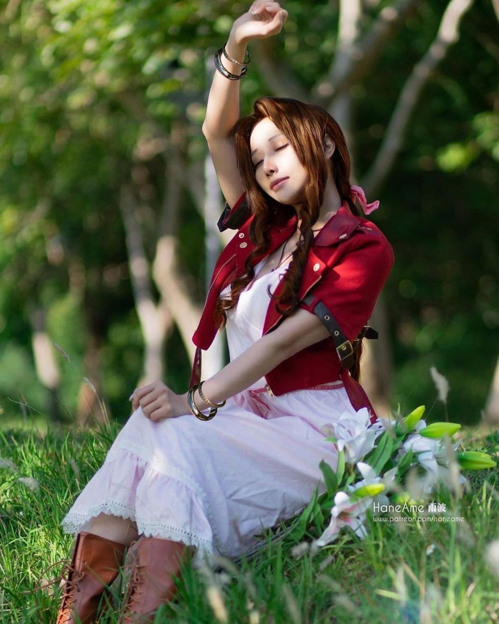 10 Potret HaneAme, Cosplayer Aerith Gainsborough Keren dari Taiwan!