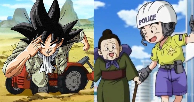 dragon ball super farmer goku police krillin