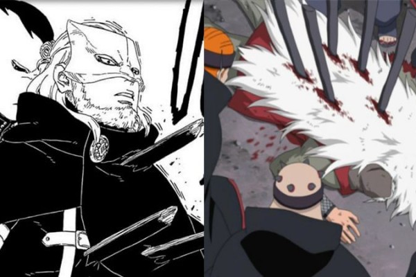 Kashin Koji Ditusuk Jigen Seperti Jiraiya Ditusuk Pain di Manga Boruto