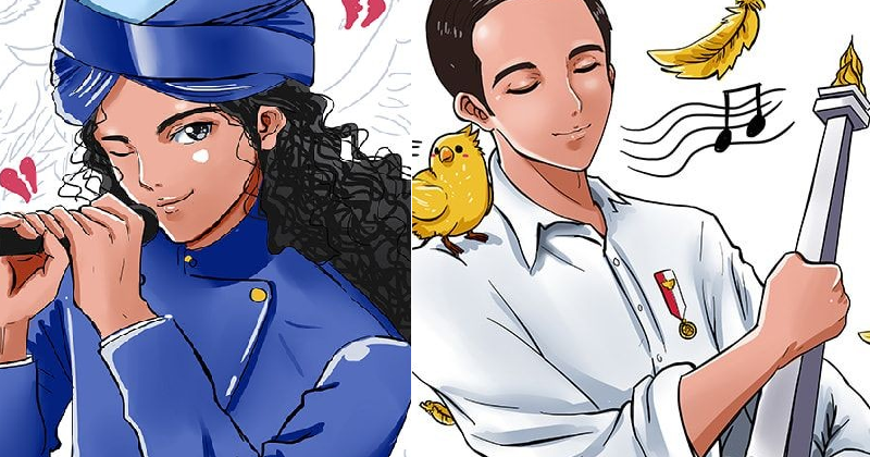 Chancil Sajikan 10 Lagi Fan Art Tokoh Indonesia Bergaya Anime! 