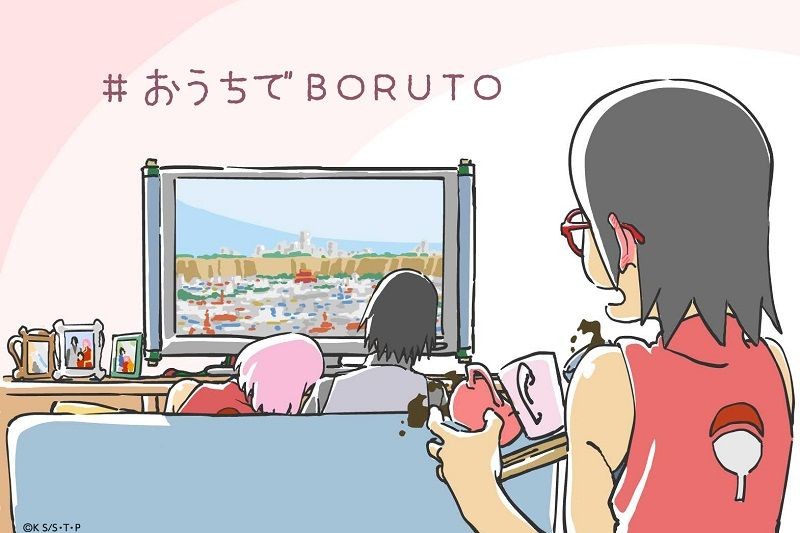 Ilustrasi Kocak Ini Perlihatkan Mesranya Sasuke dan Sakura di Rumah
