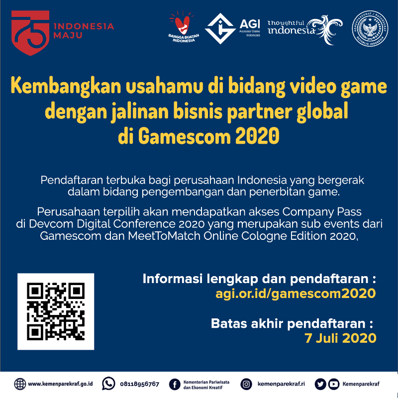 Kemenparekraf Akan Fasilitasi Game Dev Lokal ke Gamescom Online 2020!