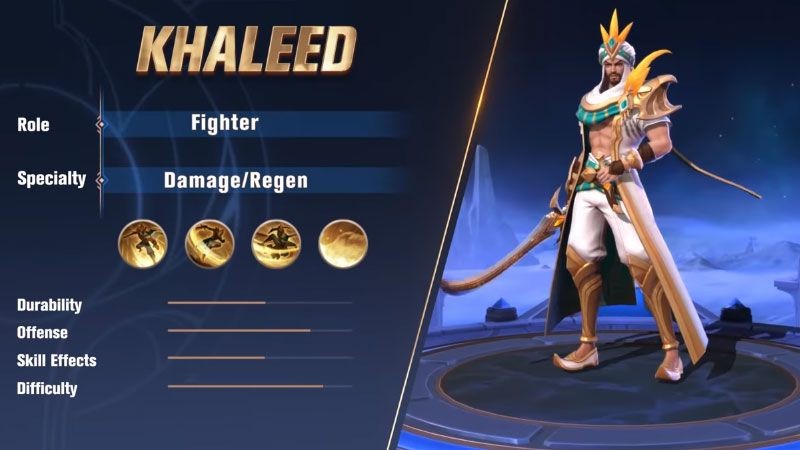 Informasi Khaleed, Hero Fighter Baru Mobile Legends!