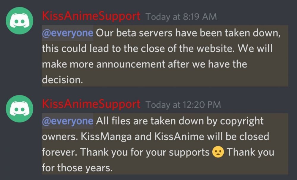 Kena DMCA, Situs Download Anime Ilegal KissAnime Tutup Server