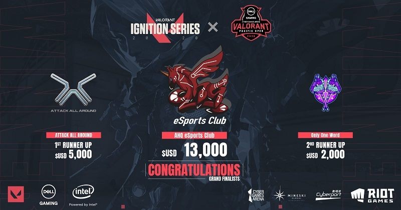 Valorant Pacific Open Mengumumkan ahq eSports Club Sebagai Jawara!