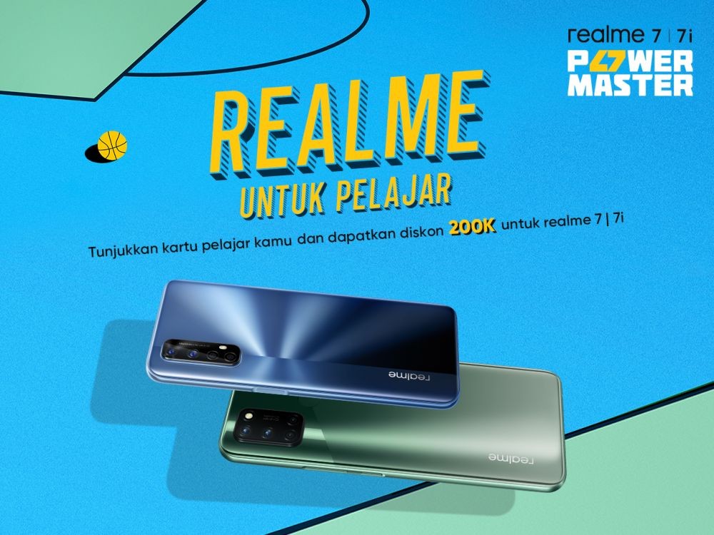 Ponsel 64MP Power Master realme 7 & realme 7i Kini Hadir di Indonesia!