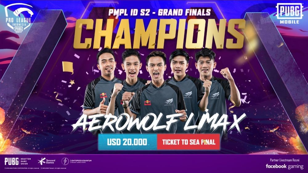 Aerowolf Limax Jadi Juara PUBG Mobile Pro League Indonesia Season 2!