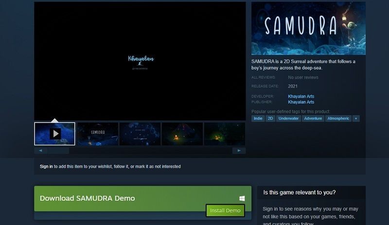 Rilis Tahun 2021, Demo Game Samudra Dirilis untuk Umum di Steam!